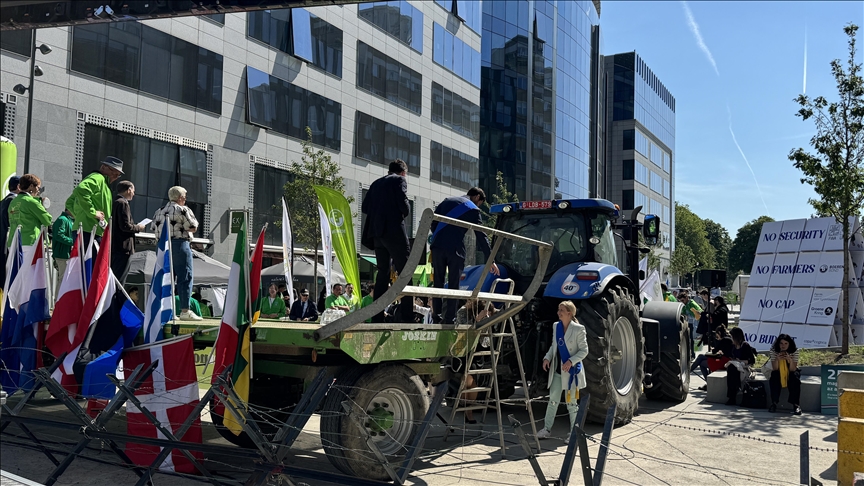European farmers staging protests over EU's agricultural policy amid budget conference in Brussels
