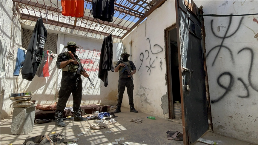 Anadolu captures footage of militia base seized by Libyan government forces in Tripoli
