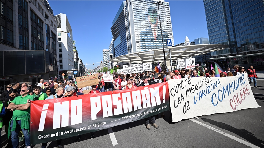 Belçika'da kamu çalışanları greve gitti