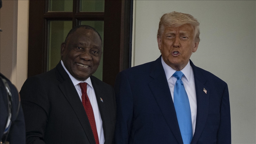 'I'm sorry I don't have a plane to give you,' South African president tells Trump