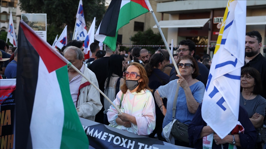 Thousands march to Israeli Embassy in Athens, calling for end to Gaza genocide