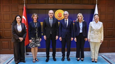 TBMM Başkanı Kurtulmuş, Fransa-Türkiye Parlamentolar Arası Dostluk Grubu Başkanı Fialaire'yi kabul etti