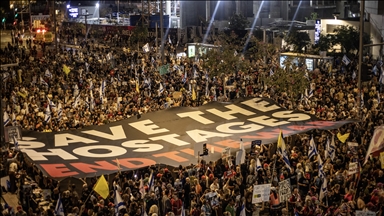Thousands of Israelis stage nationwide protests to demand release of hostages in Gaza