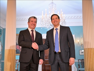 سەرۆکوەزیران مەسرور بارزانی لەگەڵ وەزیری دەرەوەی ئەمریکا مارکۆ ڕۆبیۆ کۆبووەوە