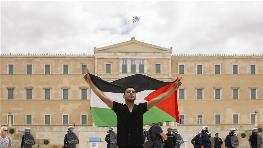 Greek leftist opposition parties urge government to end military cooperation with Israel, recognize Palestine as state