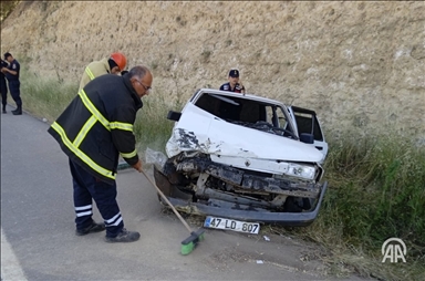 Li Mêrdînê du otomobîl li hevdu ketin di qezayê da 8 kes birîndar bûn