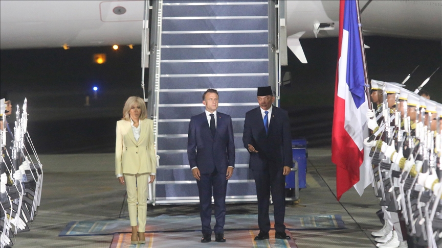 French president arrives in Indonesia as part of Southeast Asian tour