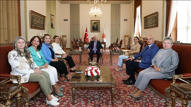 TBMM Başkanı Kurtulmuş, CHP'li Asu Kaya ve beraberindeki milletvekilleri ile İYİ Partili Çömez'i kabul etti