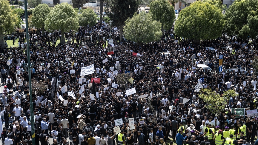 İsrail'in Necef'teki Araplara yönelik yıkım politikaları Birüssebi kentinde protesto edildi