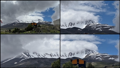 Erciyes Dağı'nın zirvesine kar yağdı