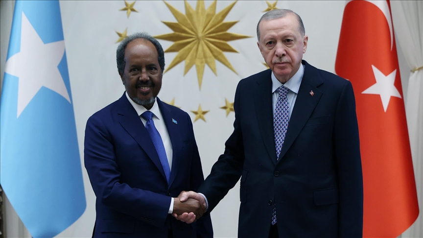 أردوغان يبحث مع رئيس الصومال العلاقات الثنائية وقضايا إقليمية