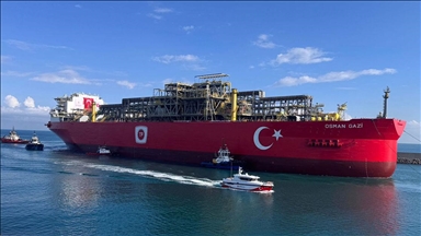 Türkiye'nin ilk yüzer doğal gaz üretim platformu Osman Gazi Filyos Limanı'nda