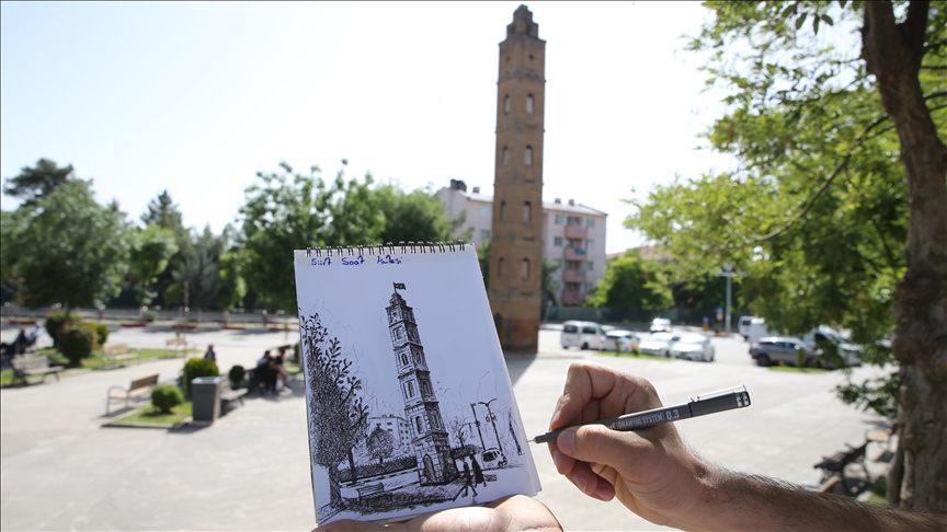 Doğasever öğٳ Siirt'in güzelliklerini resmederek tanıtıyor