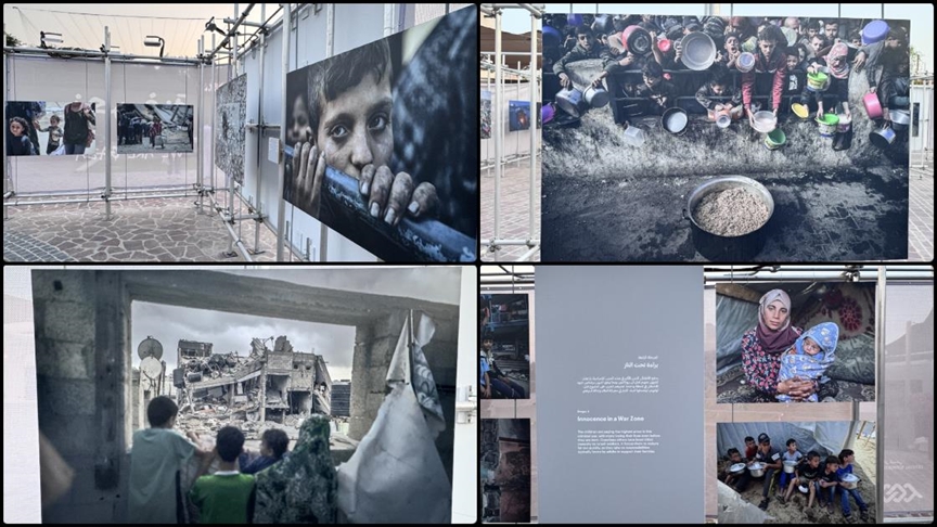 Filistinli fotoğrafçılar, Katar'da sergilenen eserleriyle Gazze'deki varoluş mücadelesini anlatıyor