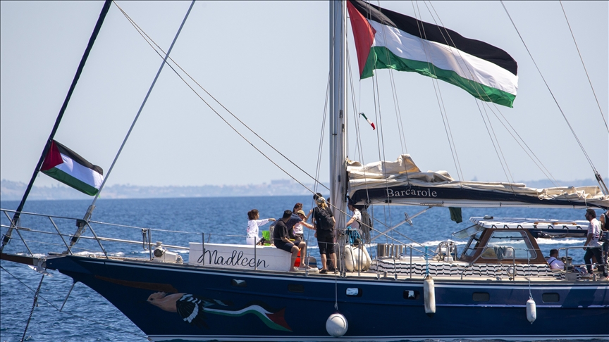 Israel plans to prevent Madleen aid ship from approaching Gaza coast