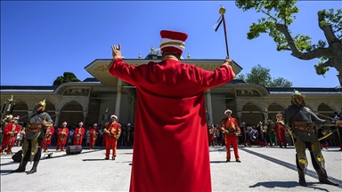 Topkapı Sarayı'nda Mehteran Birliği gösterisi düzenlendi