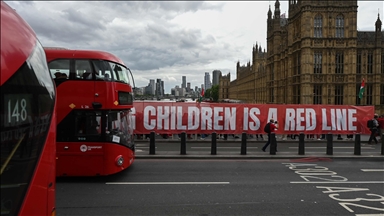 'Red Line for Palestine’: Protesters demand arms embargo against Israel as they surround UK parliament
