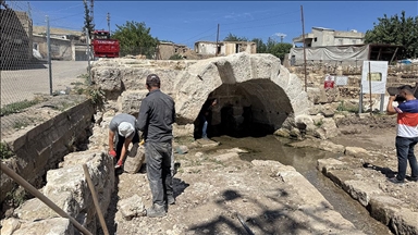 Perre Antik Kenti'ndeki Roma Çeşmesi, orijinal yapısına kavuşuyor