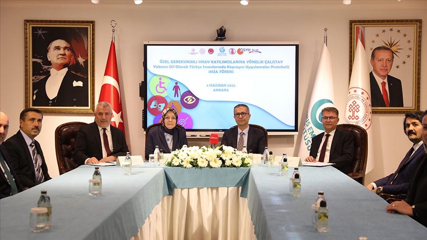 YEE, MEB, ÖSYM ve TDK'den özel gereksinimli bireylerin "Türkçe yabancı dil" sınavlarında eşitlikleri için protokol