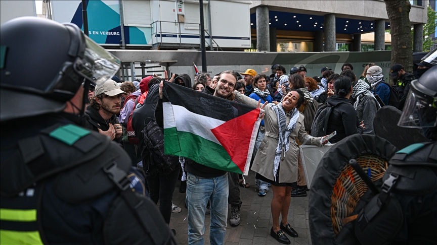 Protestë pro palestineze në Rotterdam të Holandës