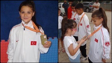 Şanlıurfalı 10 yaşındaki karateci Arin Vefa, Balkan şampiyonu oldu