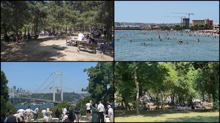 İٲԲܱ'da bayramın üçüncü gününde vatandaşlar sahil ve parklara akın etti