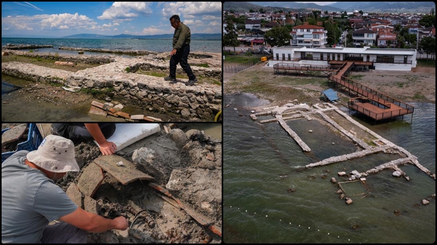 İznik'te bazilikanın çevresindeki mezarlıklar gün yüzüne çıkarılıyor
