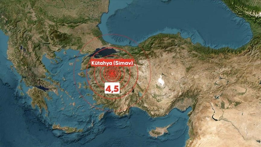 Li Kutahyayê bi mezinahiya 4,5an erd hejiya