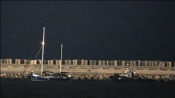 Kapal Madleen yang disita Israel tiba di pelabuhan Ashdod, di bawah pengawalan militer