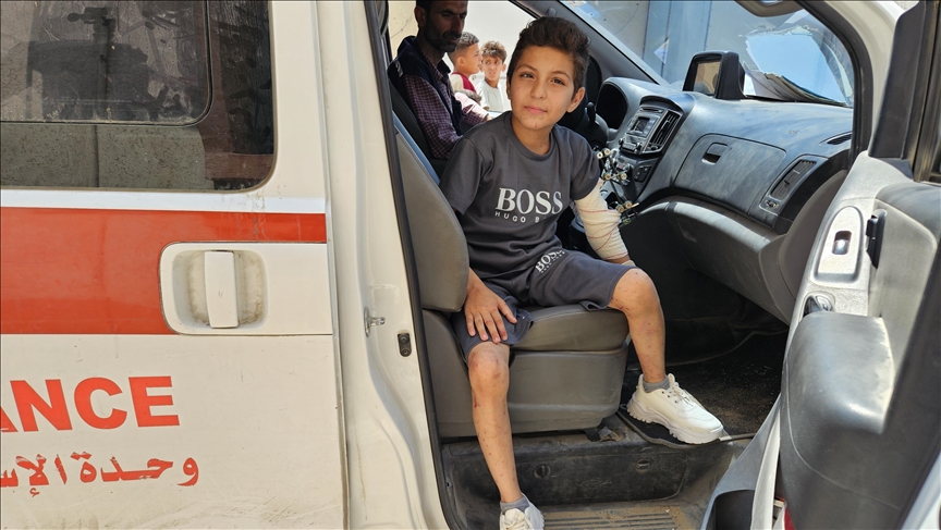 Palestinian doctor who lost nine children in Israeli strike arrives in Italy with wounded son