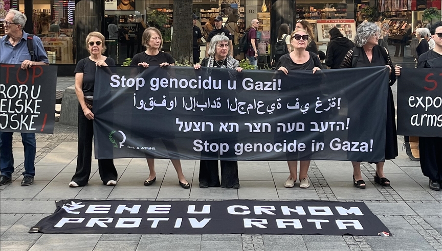 Serbian activists stage rally, calling for an end to ‘genocide in Gaza’