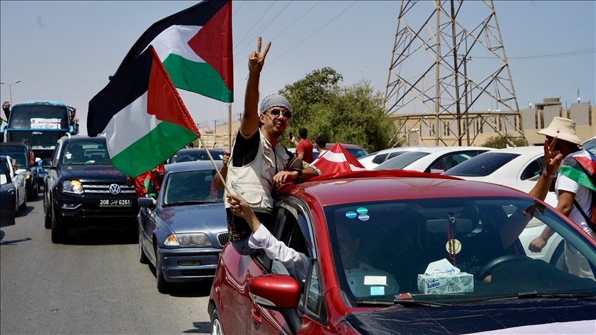 Le Convoi Maghrébin de la Résilience aux portes de Misrata, appelle l'Égypte à autoriser son passage vers Rafah