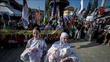 Marsh protestues për Palestinën në Sarajevë, porosisin se “nuk mund të digjet e vërteta”