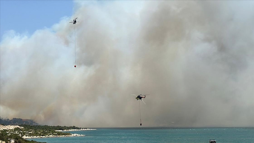 İzmir'in 2 ilçesinde çıkan orman yangınları kontrol altına alındı