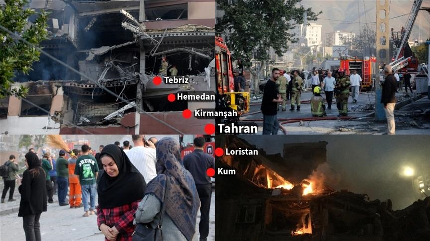 Îsraîlê li dijî bajarê Tebrîzê dîsan êrîş li dar xist