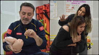 Sağlıkçılardan 3 bin kamu çalışanına Heimlich manevrası eğitimi