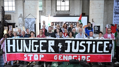 Church in central Brussels opens its doors to hunger strikers for Gaza