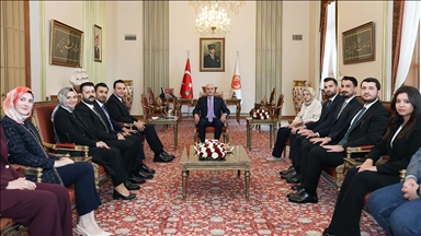 TBMM Başkanı Kurtulmuş, AK Parti Gençlik Kolları Başkanı Yusuf İbiş'i kabul etti