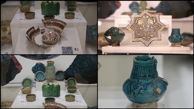 Ani'deki kazılarda bulunan "sırlı seramikler" görücüye çıktı