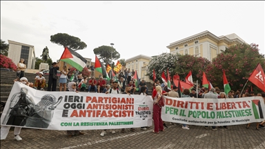 Protesters rally in Rome against genocide in Gaza