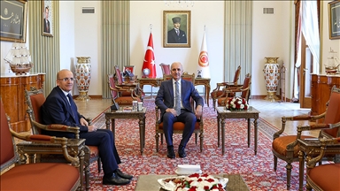 TBMM Başkanı Kurtulmuş, Hazine ve Maliye Bakanı Şimşek'i kabul etti