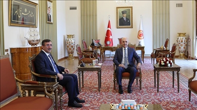 TBMM Başkanı Kurtulmuş, Cumhurbaşkanı Yardımcısı Yılmaz'ı kabul etti