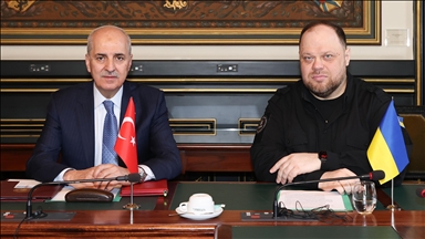TBMM Başkanı Kurtulmuş, Brüksel'de Ukrayna Meclis Başkanı Stefanchuk ile görüştü