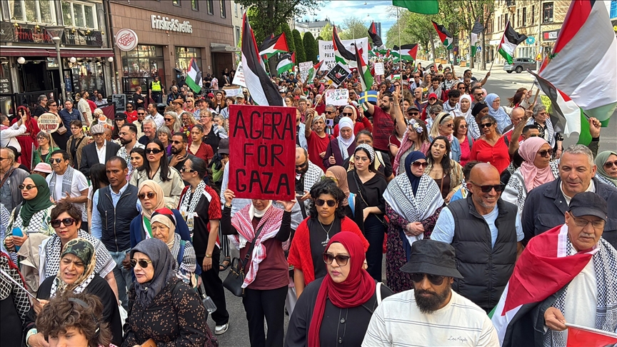 Protest u Stockholmu protiv izraelskih napada na Gazu i Iran