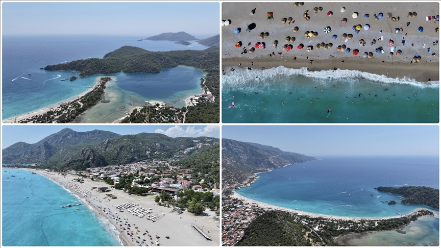 Muğla'da sıcak hava nedeniyle sahillerde yoğunluk yaşanıyor