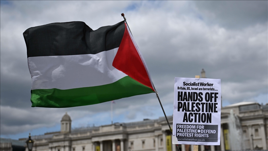 Rally held in London to support Palestine Action as UK set to ban group