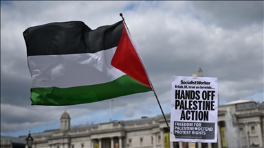Rally held in London to support Palestine Action as UK set to ban group