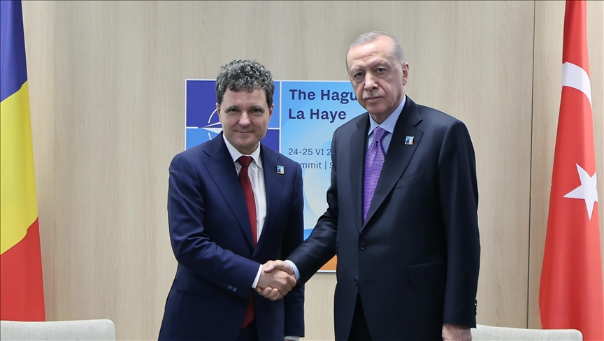 Turkish president meets Romanian counterpart on sidelines of NATO summit