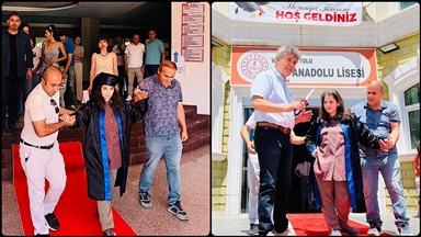Van'da okulda başlatılan kampanyayla tedavisi yapılan serebral palsili öğrenci, mezuniyet heyecanı yaşadı
