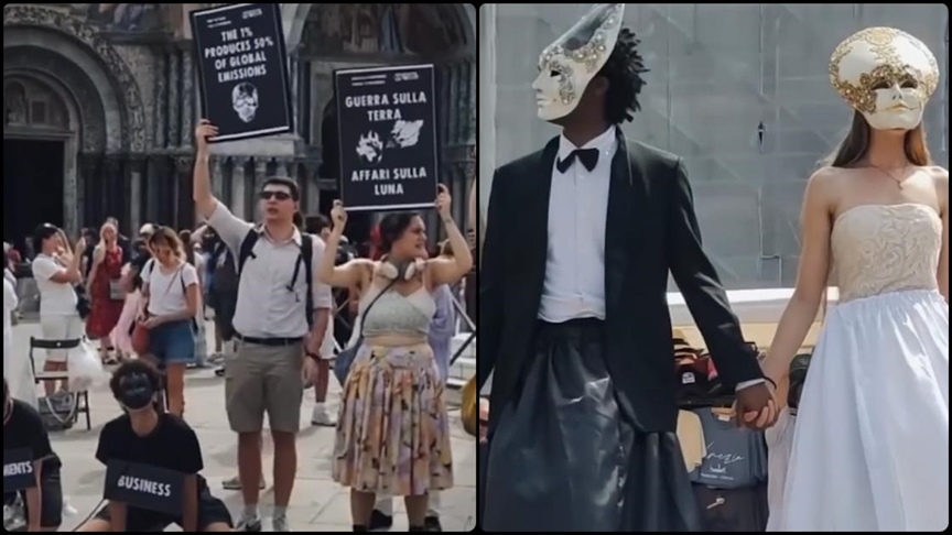 Venedik'te düğün hazırlığındaki ABD'li iş insanı Jeff Bezos'a protestolar sürüyor